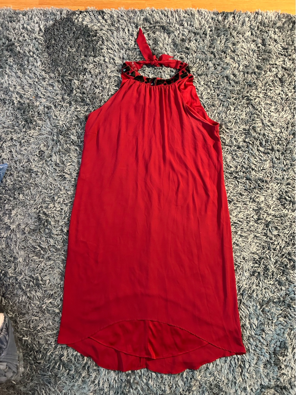 Women’s Michel Antoni Collection Pink-Red Jewelled Halter Top Style Fancy Dress